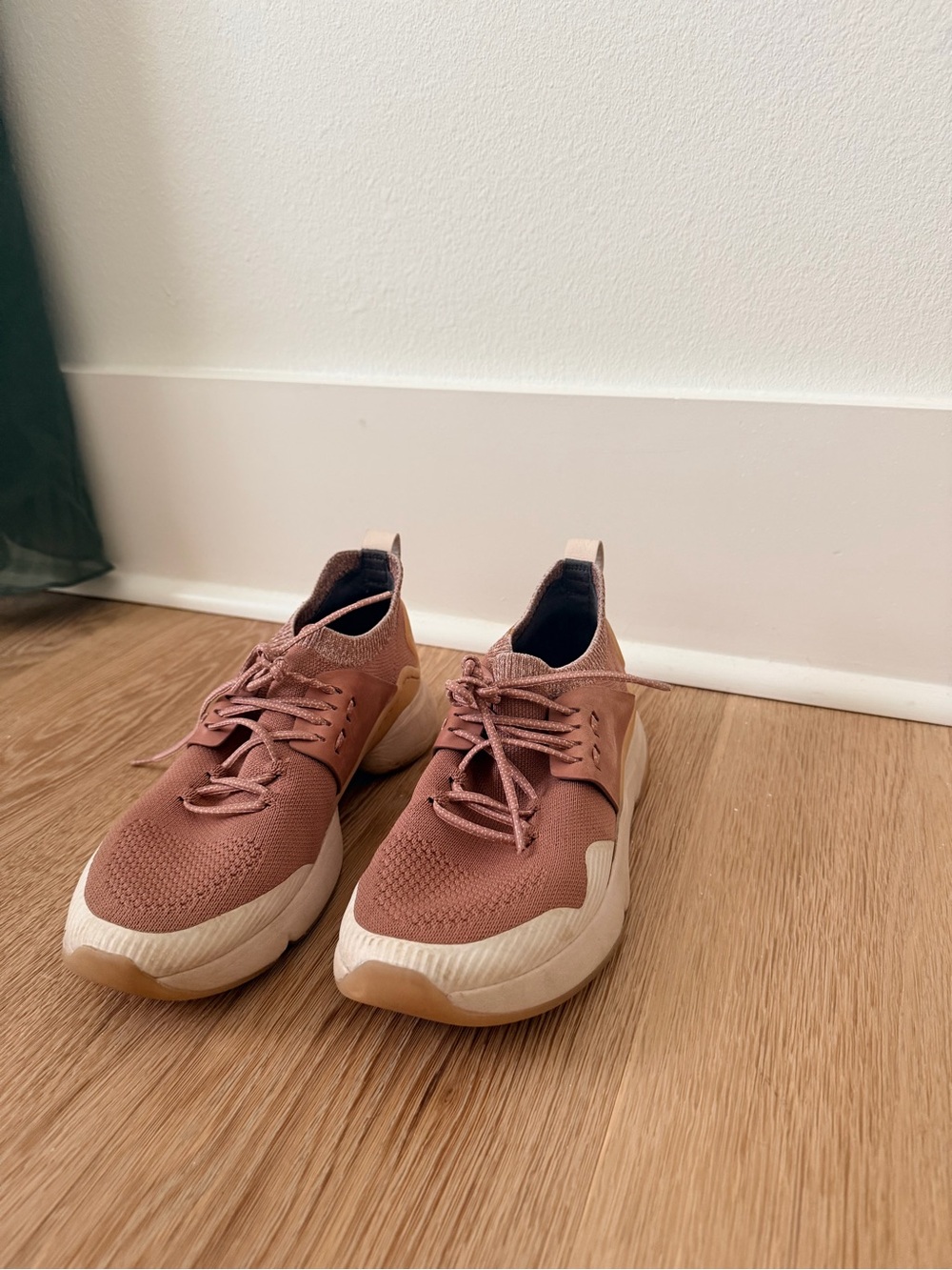 Cole Haan Women's Rose-Tan Knit Athletic Sneakers
